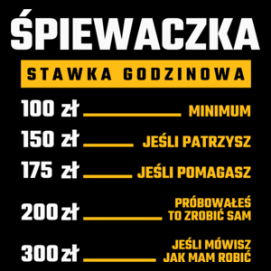 stawka godzinowa śpiewaczka - Torba Na Zakupy Czarna