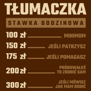 stawka godzinowa tłumaczka - Damska Koszulka Czekoladowa