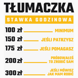 stawka godzinowa tłumaczka - Poduszka Biała