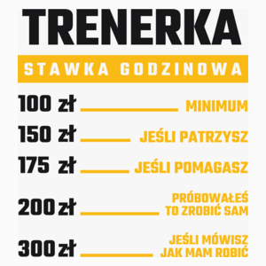 stawka godzinowa trenerka - Poduszka Biała