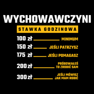 stawka godzinowa wychowawczyni - Torba Na Zakupy Czarna