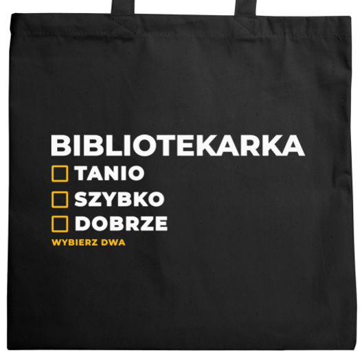 szybko tanio dobrze bibliotekarka - Torba Na Zakupy Czarna