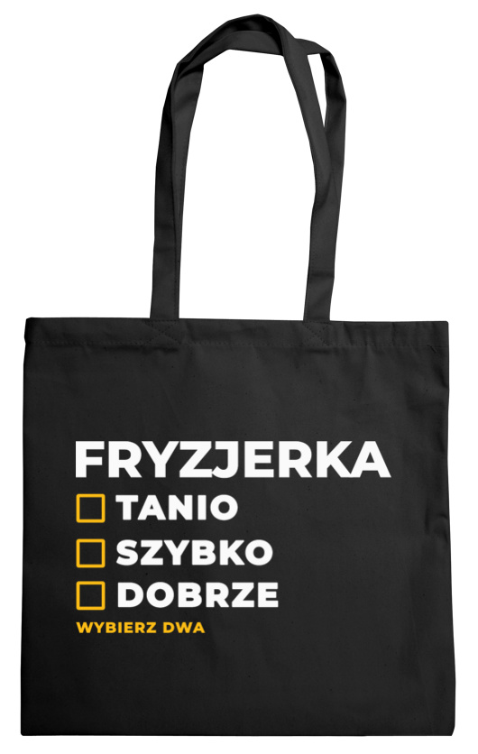 szybko tanio dobrze fryzjerka - Torba Na Zakupy Czarna