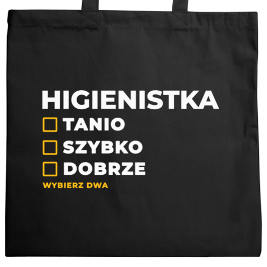 szybko tanio dobrze higienistka - Torba Na Zakupy Czarna