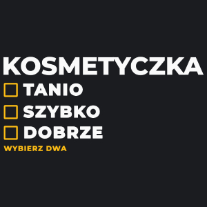 szybko tanio dobrze kosmetyczka - Damska Koszulka Czarna