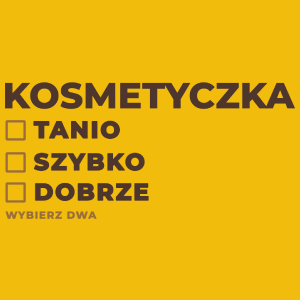 szybko tanio dobrze kosmetyczka - Damska Koszulka Żółta