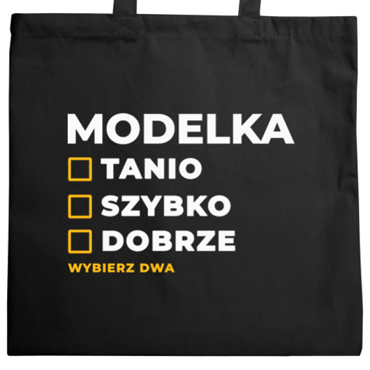 szybko tanio dobrze modelka - Torba Na Zakupy Czarna