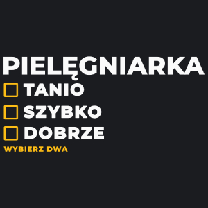 szybko tanio dobrze pielęgniarka - Damska Koszulka Czarna