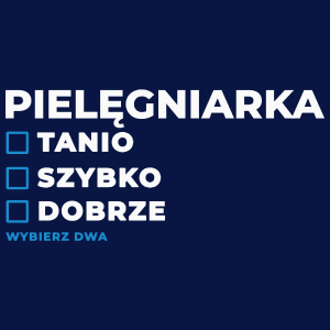 szybko tanio dobrze pielęgniarka - Damska Koszulka Granatowa