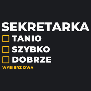 szybko tanio dobrze sekretarka - Damska Koszulka Czarna