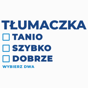 szybko tanio dobrze tłumaczka - Poduszka Biała